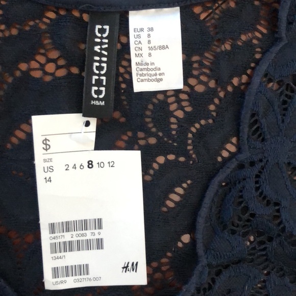 H&M navy blue lace v neck minidress - Picture 12 of 12